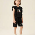 Rabbit Print Black Nicker Suit Girls