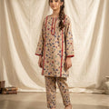 Front Lase  Blue Flower Skin 2-Piece Suit Girls