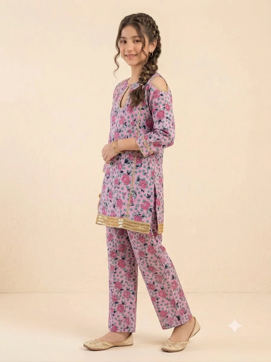 Pink Rose Pink 2 Pcs Suit Girls