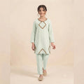 Front Lase Peach 2-Piece Suit Girls ( R-541 N )