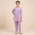 Both Side Pocket Light Purple 2Pcs Suit-Girls ( R-460 )