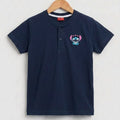 Stitch Print Navy Henlay Polo Boys ( R-20 )