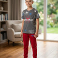 Spiderman Print Grey Contrast Trouser Shirt Boys ( R-420 )
