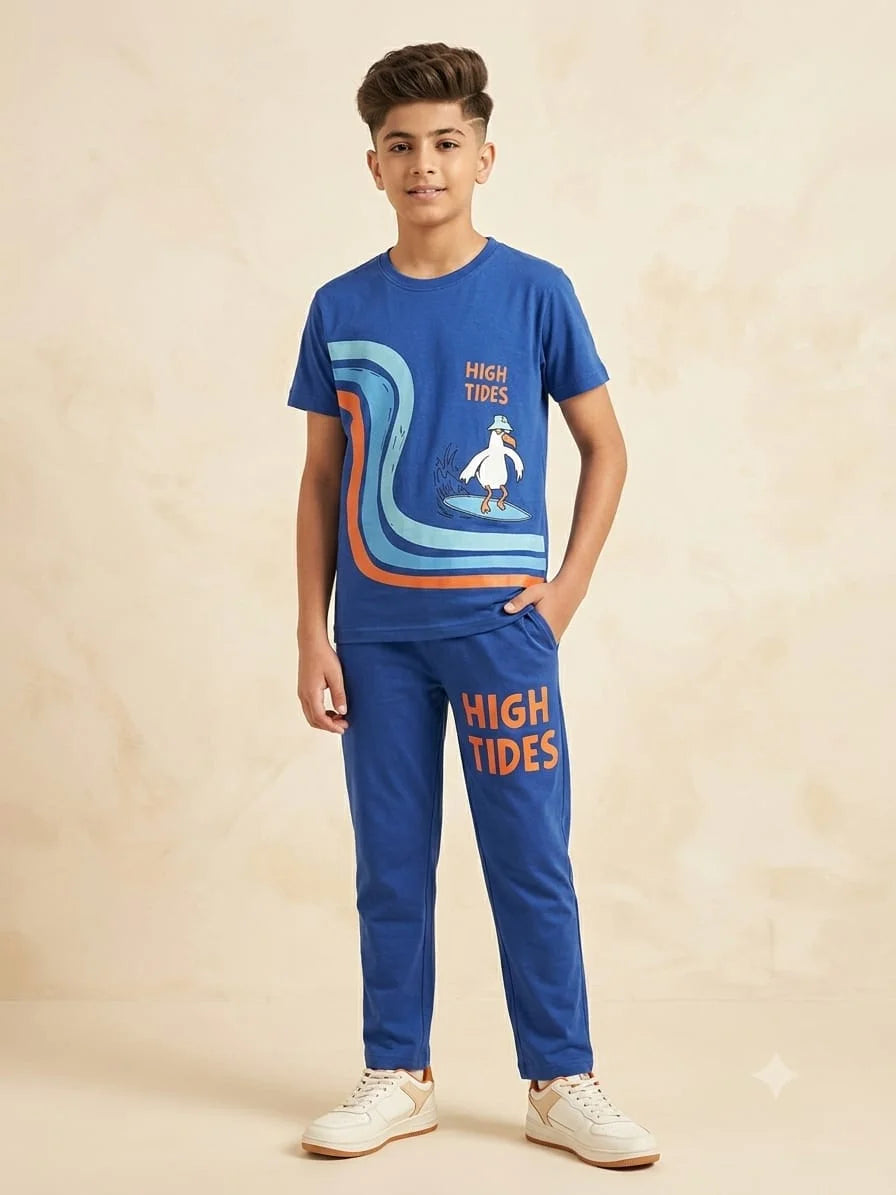 High Tides Royal Blue Trouser Shirt Boys