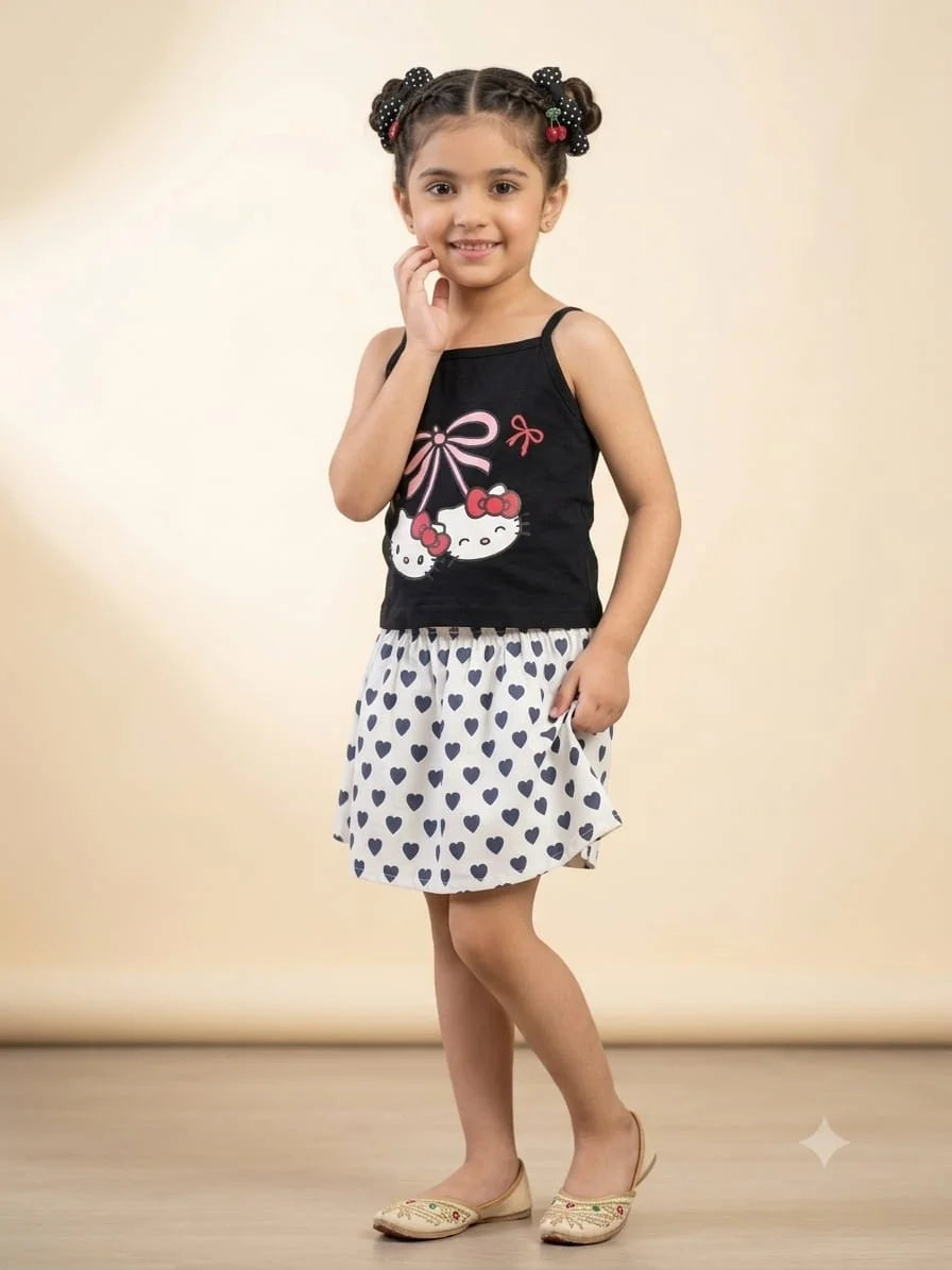 Cute Kitty Navy Skirt Suit Girls ( R-13 )
