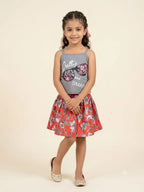 Pretty & Smart Grey Skirt Suit Girls