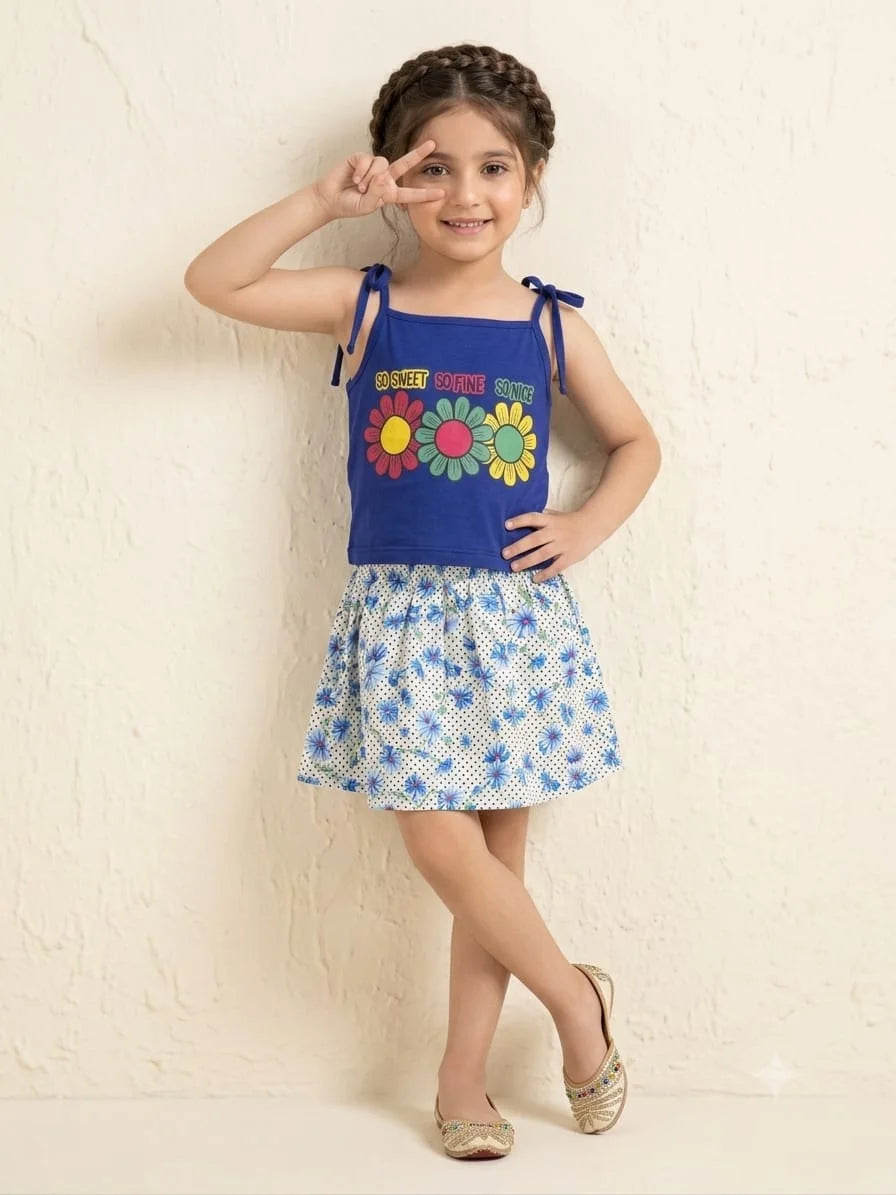 So Sweety So Fine Royal Blue Skirt Suit Girls ( R-22 )