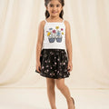 Flower With Glasses White Skirt Suit Girls ( R-22 )
