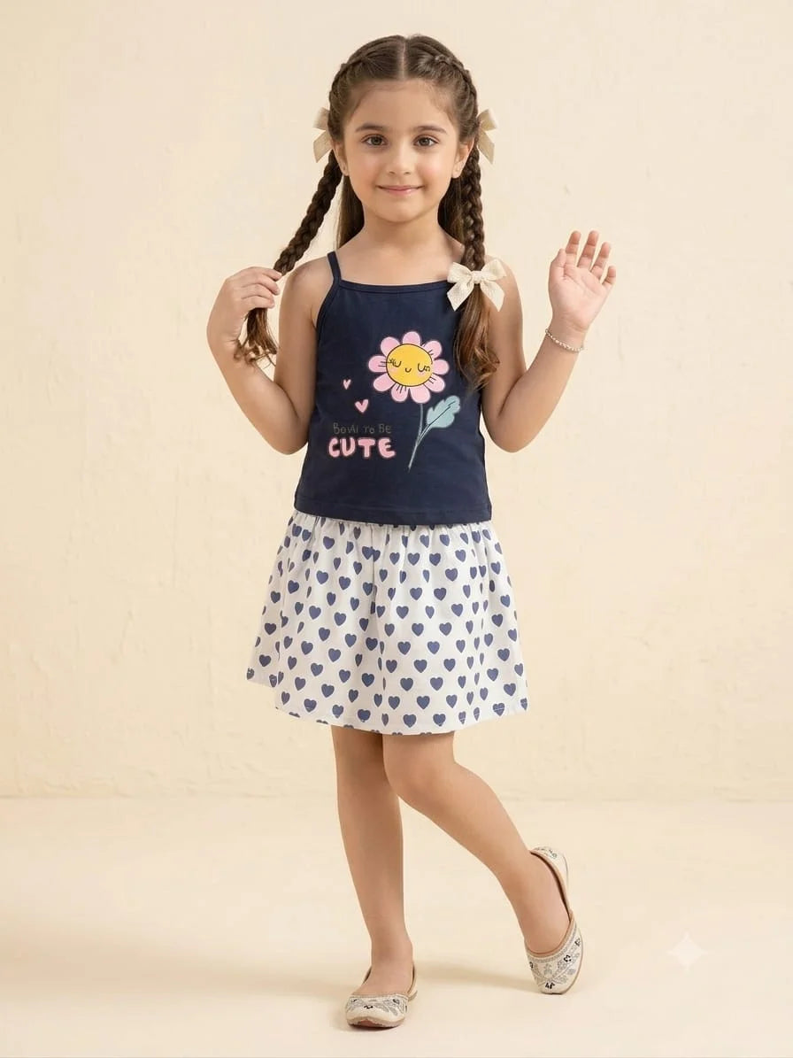 Born To Be Navy Skirt Suit Girls ( R-20 )
