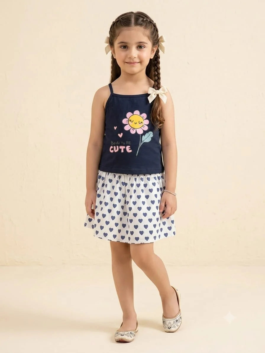 Born To Be Navy Skirt Suit Girls ( R-20 )
