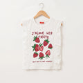 Let's Go Both Side Frill White T-Shirt Girls ( R-526 )