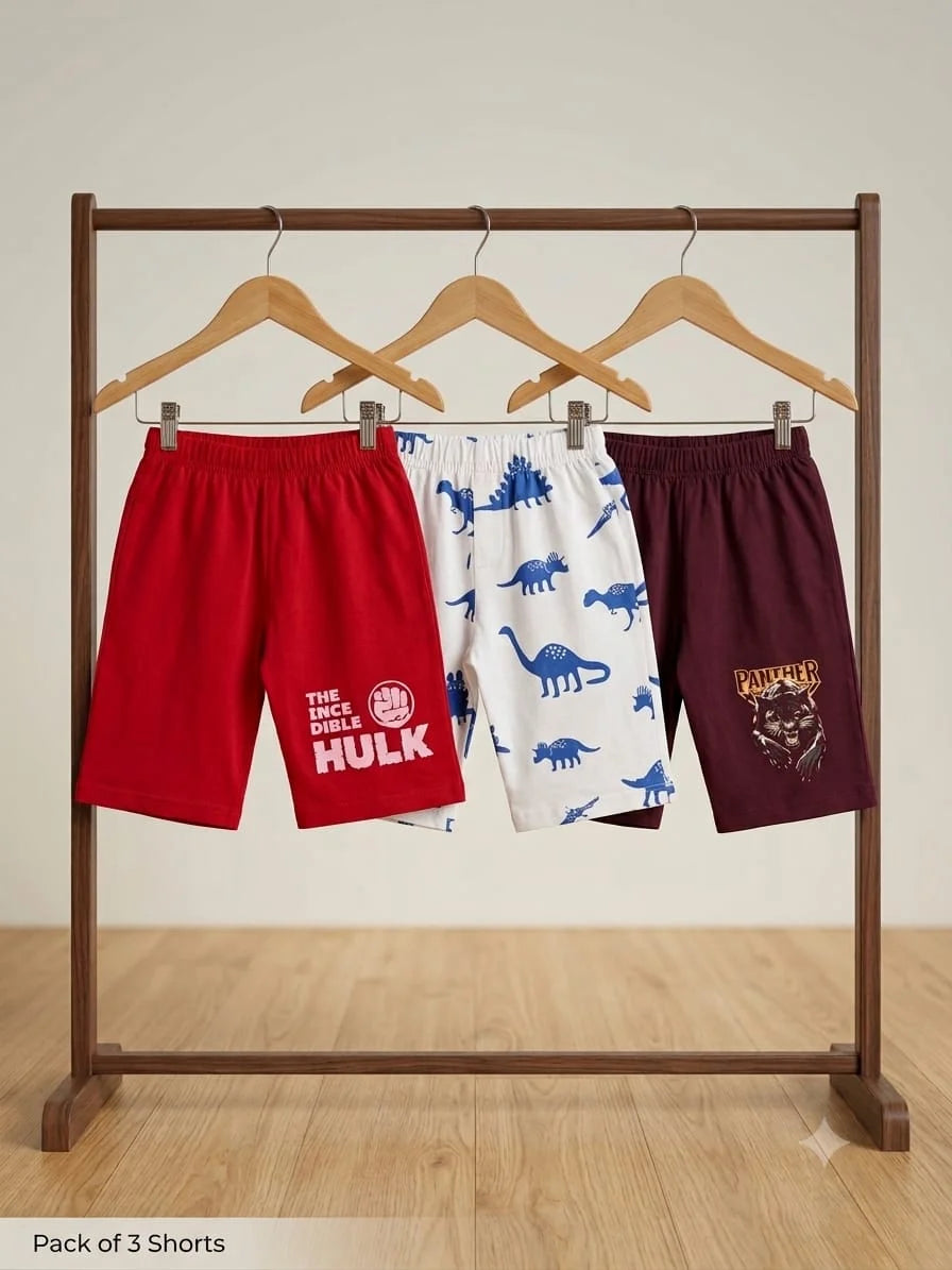 Pack Of 3 Shorts For Boys
