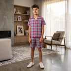 Multi Color Plaid Pin & Blue Check Coat Collar Nicker Suit Boys ( R-42 )