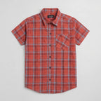 Carrot Check Casual Shirt Boys ( R-464 )