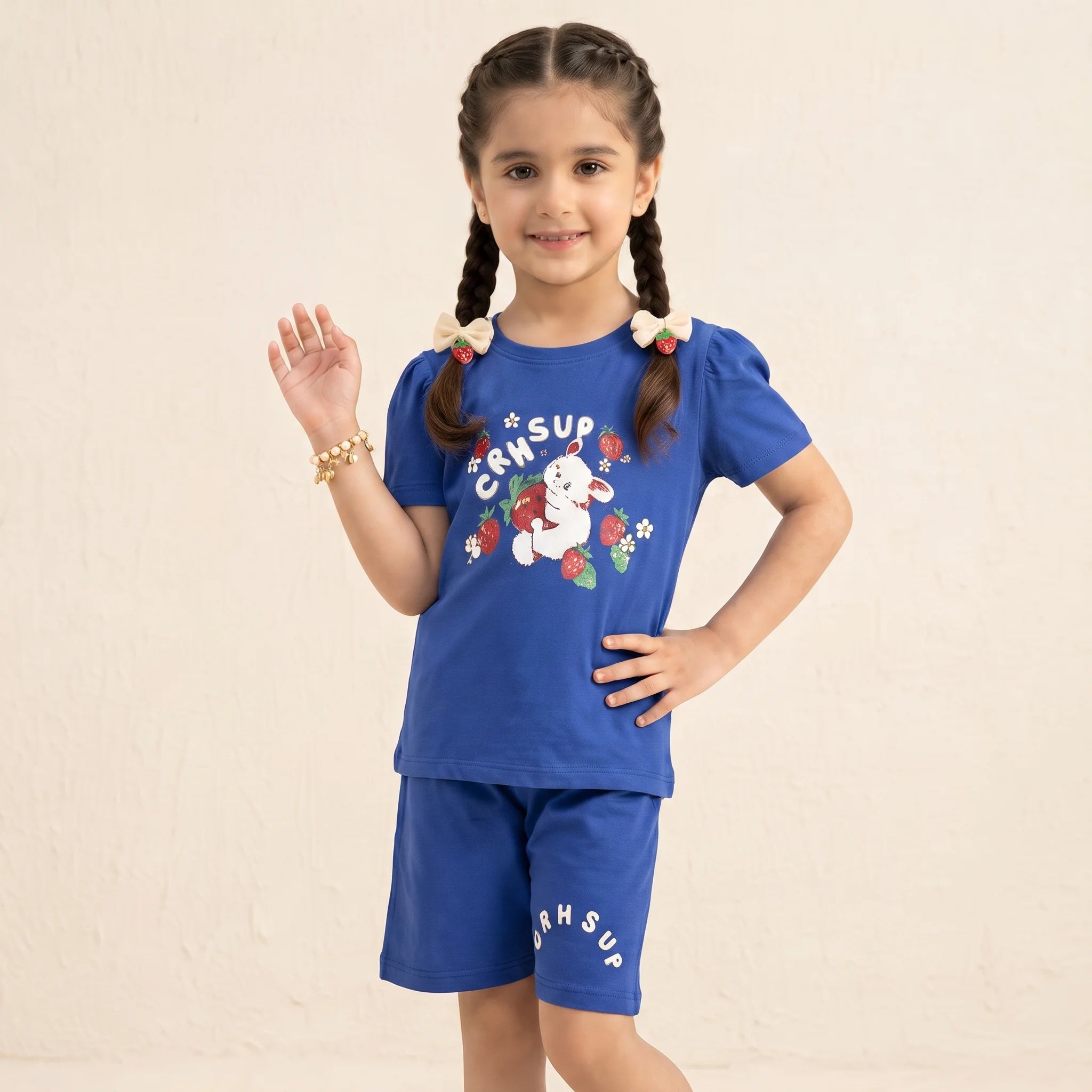 Rabbit Royal Blue Nicker Suit Girls ( R-209 )
