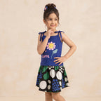 Cute Born Royal Blue Skirt Suit Girls ( R-217 )