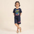 Sun Shine Navy Nicker Suit Girls ( R-217 )