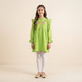 Top Embroidery Parrot Frock Girls ( R-83  N)