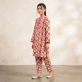 Cherry Tomato Print White 2-Piece Suit Girls ( R-460 )