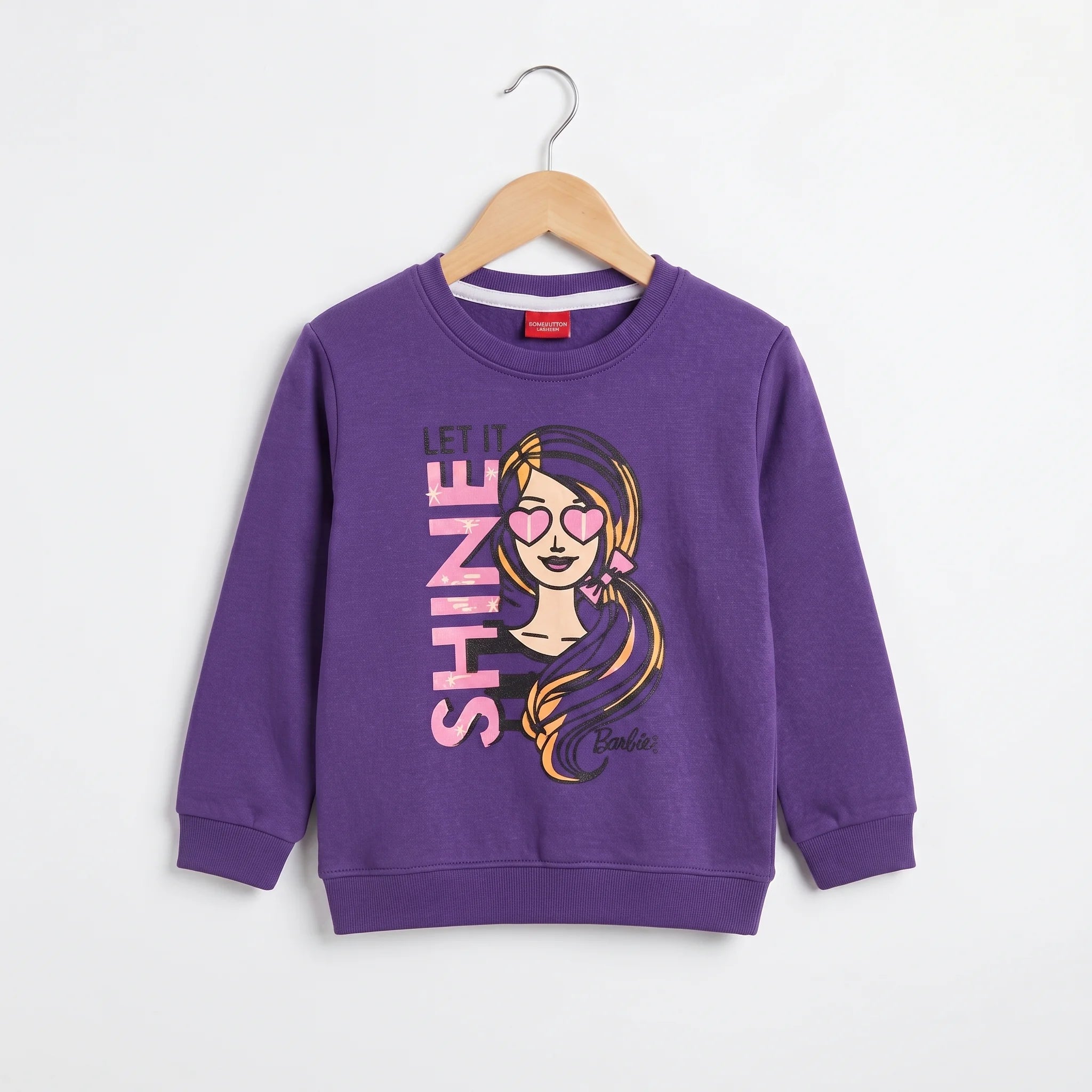 Shine Purple Sweatshirt for Girls ( R-259 N )