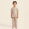 Alphabet Print White Frock & Trouser Girls ( R-460 N )