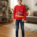 Cycling Red Sweatshirt Boys ( R-184-193 N )