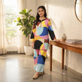 Multi Shade All Over Print 2Pcs Suit Girls ( R-429 N)