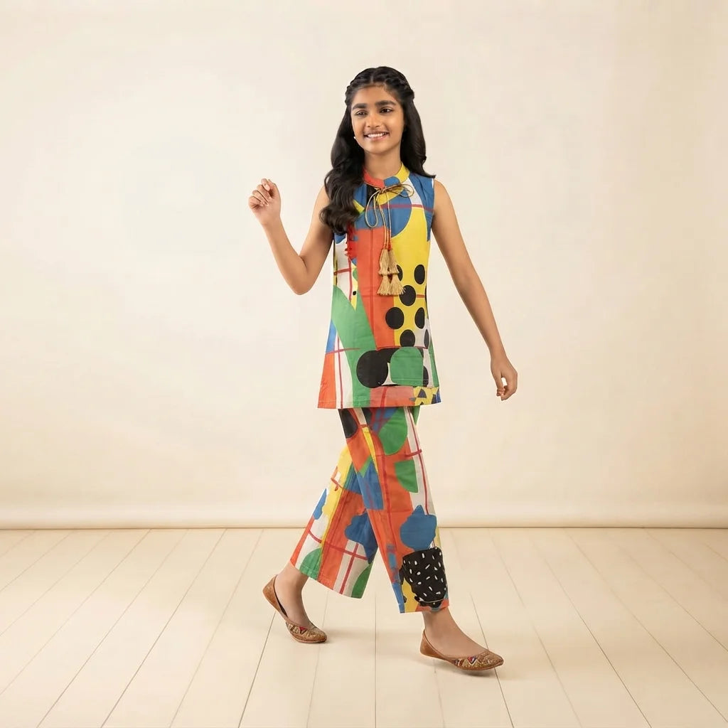 Black Dots Multi Color Angrakha Style Pairs Girls ( R-275 N )