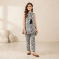 Rose Blue White Stripes Angrakha Style Pairs Girls ( R-38 N )