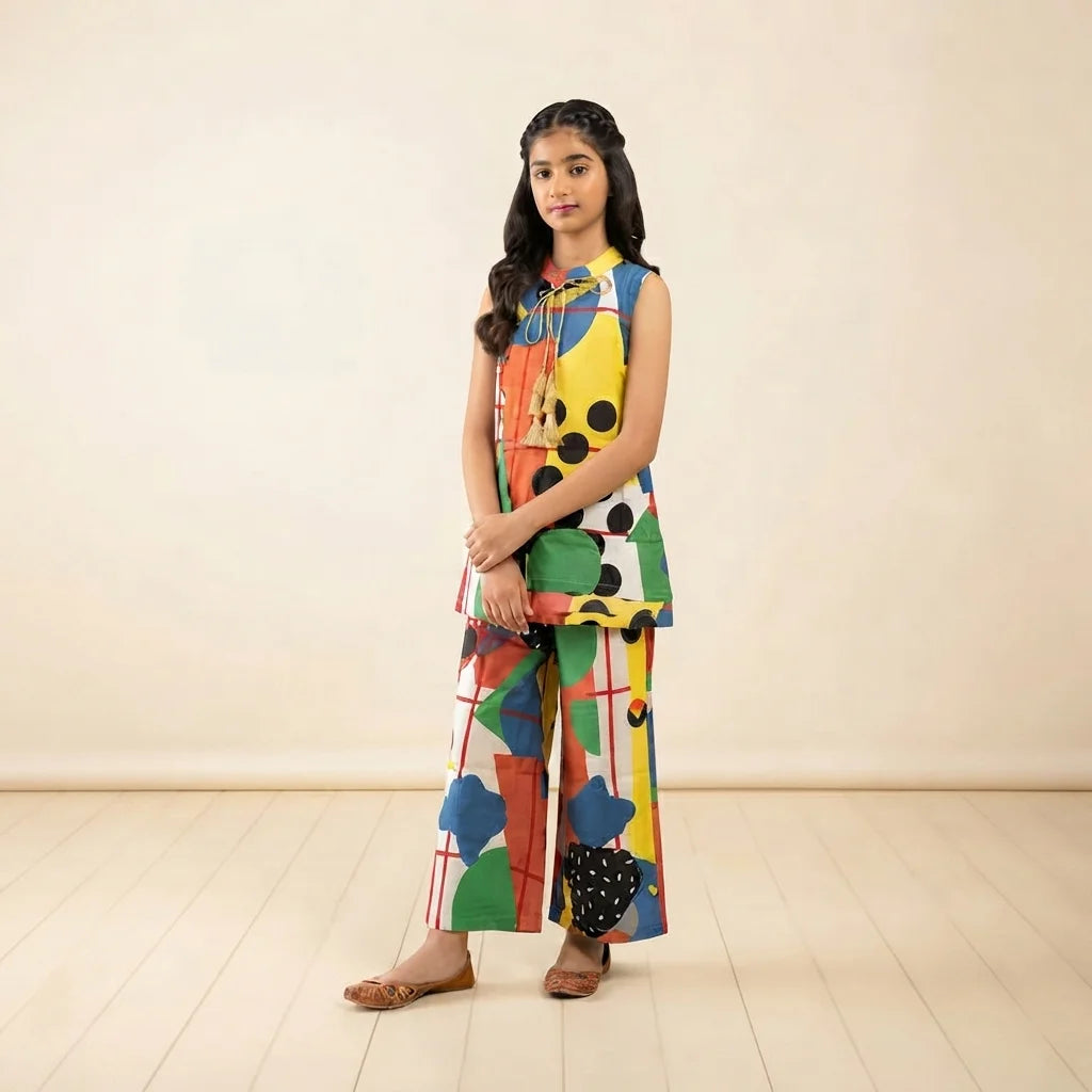 Black Dots Multi Color Angrakha Style Pairs Girls ( R-275 N )