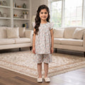 Orange Cherry White Frock & Short Girls (R-275 N)