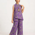 Parrot Leaves Purple Angrakha Style Pairs Girls ( R-366 N )