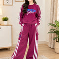 Limited Edition Plum Magenta  Baggy Track-Suit For Girls