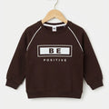 Be Positive Print Chocolate Brown Sweatshirt Boys ( R-457 N )