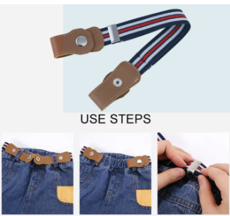Get Rid of Kids pants Falling Down Brown Belt For Boys & Girls ( R-403 )
