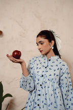 Blue Cherry All Over Print Sky Top Women
