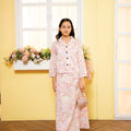 Pink Flower Cream Chines Lehenga 2Pcs Suit Girls(R-500)