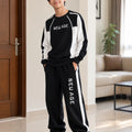 New Age Print Panel Black & White Track-suit For Boys R-(392N)