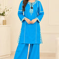 Front Embroidery Sky 2-Piece Suit For Women ( R-328 N )