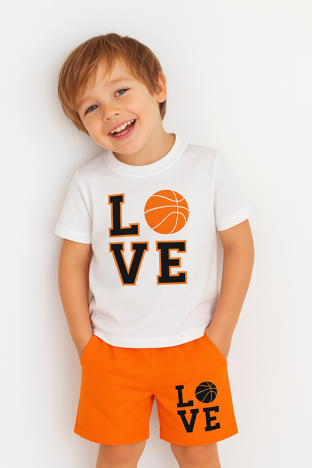 Love Half Sleeve White Nicker Suit Boys ( R-264=265 )