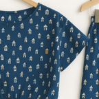 Huts All Over Print Half Sleeve Navy Skate Fish Girls