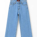Simple Sky Blue Wide Leg Jeans Boys & Girls ( R-197 N )