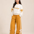Princess Print White & Mustard Track-Suit For Girls ( R-34,44 N )