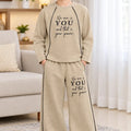 No One Is You  Beige Baggy Track-suit  For Boys