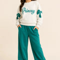 Princess Print White & Teal Track-Suit For Girls ( R-432 N )