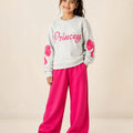 Princess Print Grey Pink Track-Suit For Girls ( R-408 N )