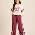 California Print Cream Dusty Pink Track-Suit For Girls (R-262 N)