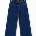 Simple Dark Blue Wide Leg Jeans Boys & Girls ( R-187 N )