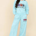 Every Day Matters Aqua Floral Track Suit For Women's ( R-160 N )