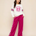 California Print White & Magenta Track-Suit For Girls (R-400 N)